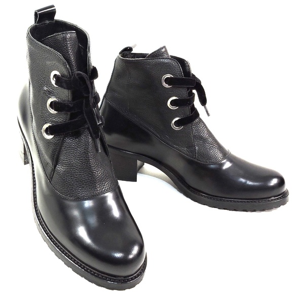 DONNA SOFT 🇮🇹 WOMEN'S BLACK LEATHER COMFORT FASHIONBOOTIE